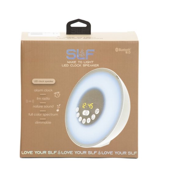 SLF White Wake To Light Alarm Clock - Picture 2 of 2